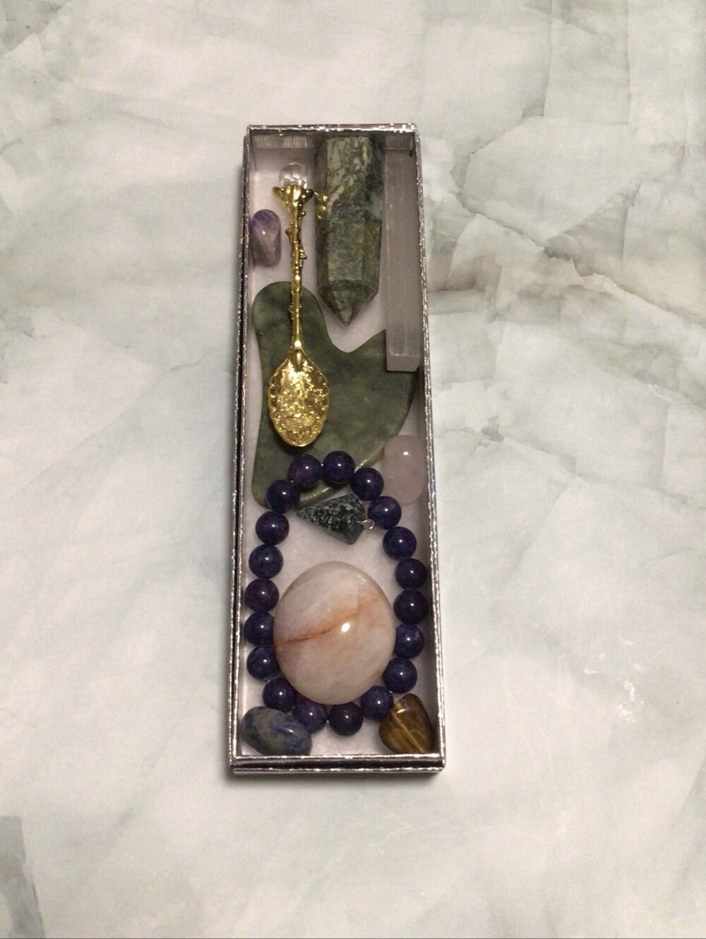 Beaded Bracelet with Crytals And Gemstones